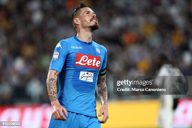 Marek Hamsik of Ssc Napoli during the Serie A football match between Juventus Fc and Ssc Napoli. Ssc Napoli wins 1-0 over Juventus Fc.