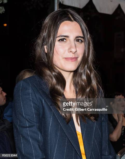 Actress Marianne Rendon arriving to the Screening of 'Mapplethorpe' during the 2018 Tribeca Film Festival at SVA Theatre on April 22, 2018 in New...