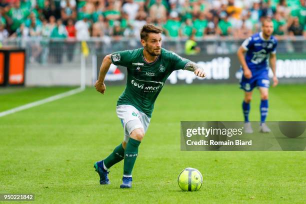 Debuchy Mathieu of Saint Etienne during the Ligue 1 match between AS Saint Etienne and Troyes AC at Stade Geoffroy-Guichard on April 22, 2018 in...