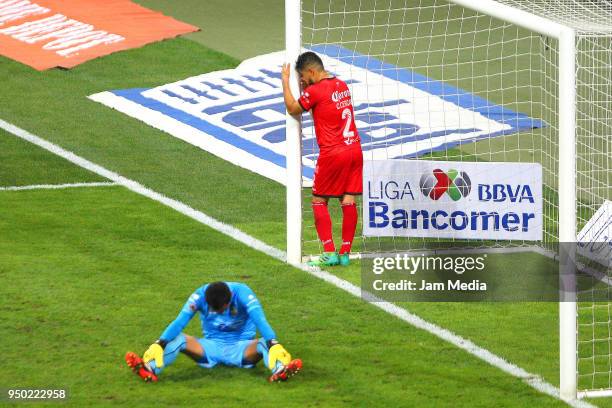 Players of Lobos BUAP look dejected after being relegated to second division in the 16th round match between Monerrey and Lobos BUAP as part of the...