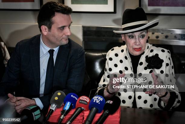 President of French political movement "Les Patriotes" Florian Philippot and French former founder and president of the Miss France committee...