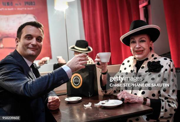 President of French political movement "Les Patriotes" Florian Philippot and French former founder and president of the Miss France committee...