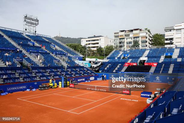 View of principal Rafa Nadal court in the instalations of the Barcelona Open Banc Sabadell 66º Trofeo Conde de at Reial Club Tenis Barcelona on 23 of...