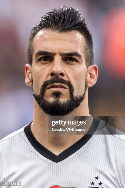 Alvaro Negredo Sanchez of Besiktas JK during the Turkish Spor Toto Super Lig football match between Besiktas JK and Evkur Yeni Malatyaspor on April...