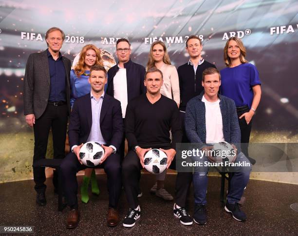 Gerhard Delling, Palina Rojinski, Matthias Opdenhoevel, Julia Scharf, Alexander Bommes, and Jessy Wellmer. Thomas Hitzlsperger, Stefan Kuntz and...