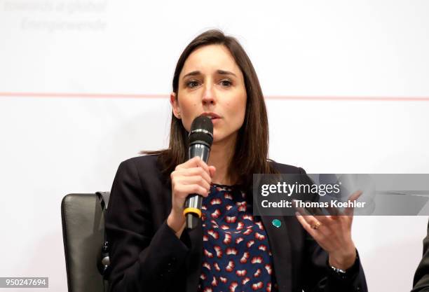 Brune Poirson, State Secretary to the Minister for the Ecological and Inclusive Transition, France speaks during the 'Berlin Energy Transition...