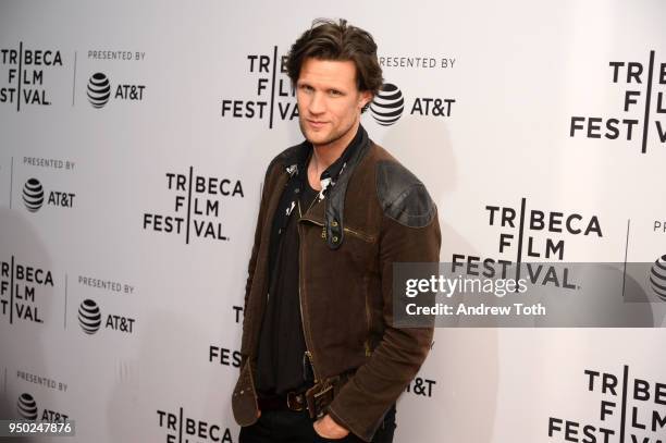 Matt Smith attends the 'Mapplethorpe' premiere during the 2018 Tribeca Film Festival at SVA Theatre on April 22, 2018 in New York City.