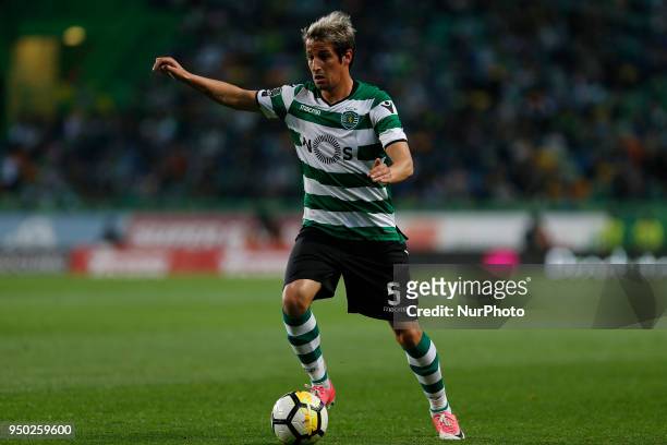 Sporting CP Defender Fabio Coentrao from Portugal during the Premier League 2017/18 match between Sporting CP and Boavista FC, at Alvalade Stadium in...