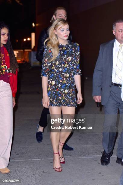 Chloe Grace Moretz seen hanging out in Manhattan on April 22, 2018 in New York City.