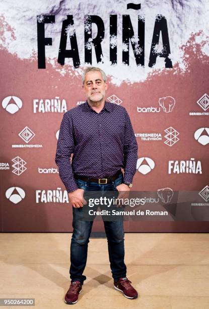 Carlos Blanco attends 'Farina' Madrid Photocall on April 23, 2018 in Madrid, Spain.