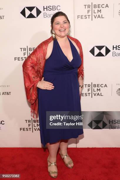 Melanie Ehrich attends the premiere of "The Miseducation of Cameron Post" during the 2018 Tribeca Film Festival at Borough of Manhattan Community...