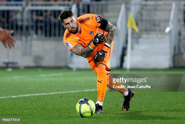 Goalkeeper of Bordeaux Benoit Costil during the French Ligue 1 match between FC Girondins de Bordeaux and Paris Saint Germain at Stade Matmut...