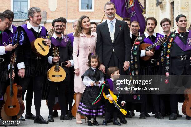 King Felipe VI of Spain and Queen Letizia of Spain attend the 'Miguel de Cervantes 2017Õ Award, given to Nicaraguan author Sergio Ramirez at the...