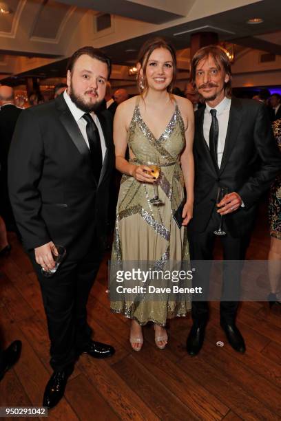 John Bradley, Hannah Murray and Mackenzie Crook attend the British Academy Television Craft Awards held at The Brewery on April 22, 2018 in London,...