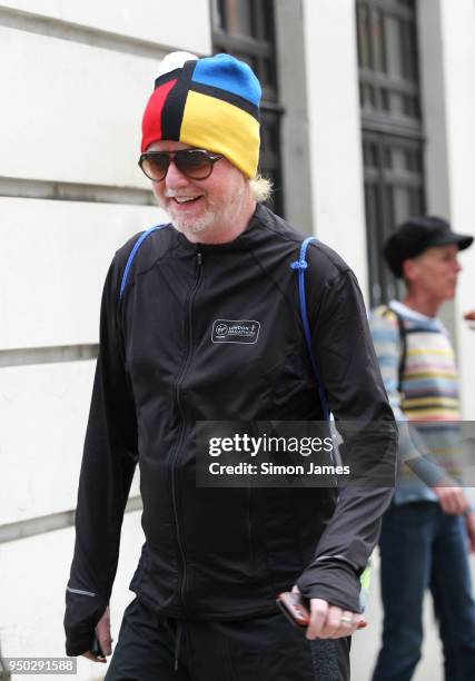 Chris Evans seen at the BBC studios on April 23, 2018 in London, England.