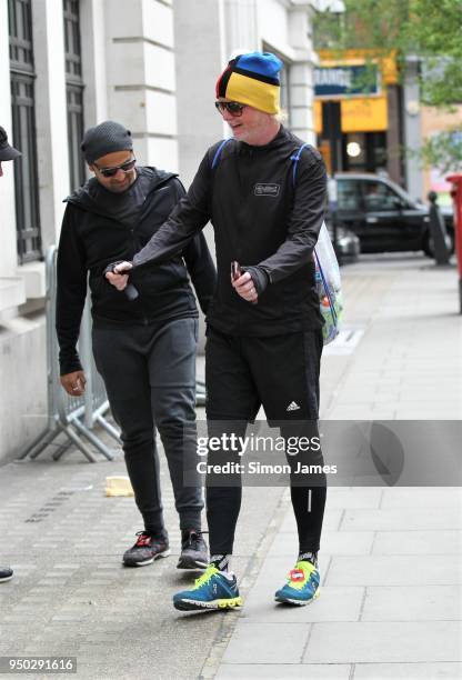 Chris Evans seen at the BBC studios on April 23, 2018 in London, England.