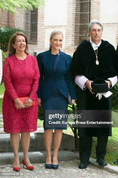 Cristina Cifuentes and Gertrudis Guerrero attend the 'Miguel de Cervantes 2017' Award, given to Nicaraguan writer Sergio Ramrez at Alcala de Henares...