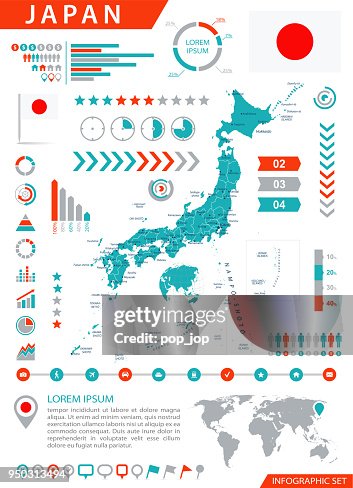 Map Of Japan Infographic Vector High-Res Vector Graphic - Getty Images
