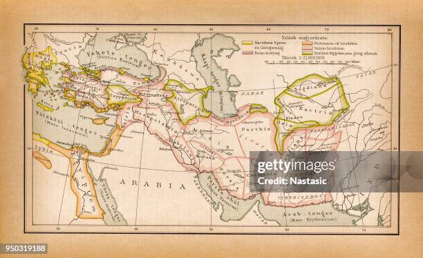 illustrazioni stock, clip art, cartoni animati e icone di tendenza di i paesi di diadochi (dal greco: διάδοχοι, diádokhoi, "successori") furono i generali rivali, le famiglie e gli amici di alessandro magno che combatterono per il controllo del suo impero dopo la sua morte nel 323 a.c. - imperatore