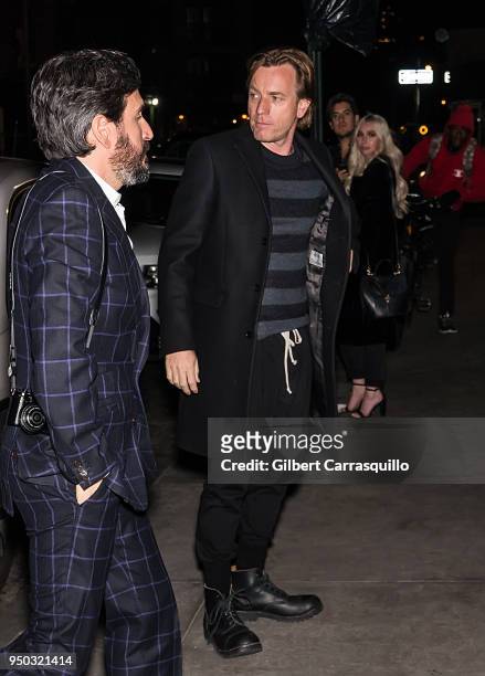 Actor Ewan McGregor arriving to the 2018 Tribeca Film Festival After-Party For All About Nina, Hosted By Don Julio At Catch Roof on April 22, 2018 in...