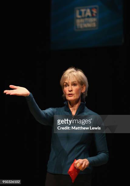 Judy Murray pictured during the LTA Women's Conference at the Birmingham ICC on April 23, 2018 in Birmingham, England.