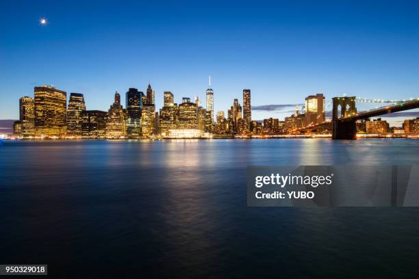 manhattan skyline - yubo stock pictures, royalty-free photos & images