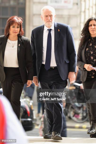 Labour Party Leader Jeremy Corbyn attends the 25th Anniversary Memorial Service to celebrate the life and legacy of Stephen Lawrence at St...