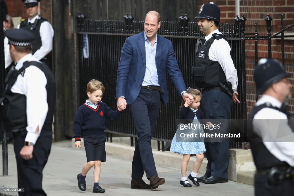 The Duke & Duchess Of Cambridge Depart The Lindo Wing With Their Baby Boy