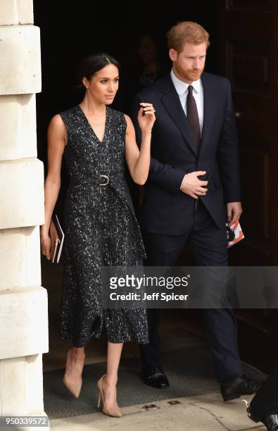 Prince Harry and Meghan Markle depart after attending the 25th Anniversary Memorial Service to celebrate the life and legacy of Stephen Lawrence at...