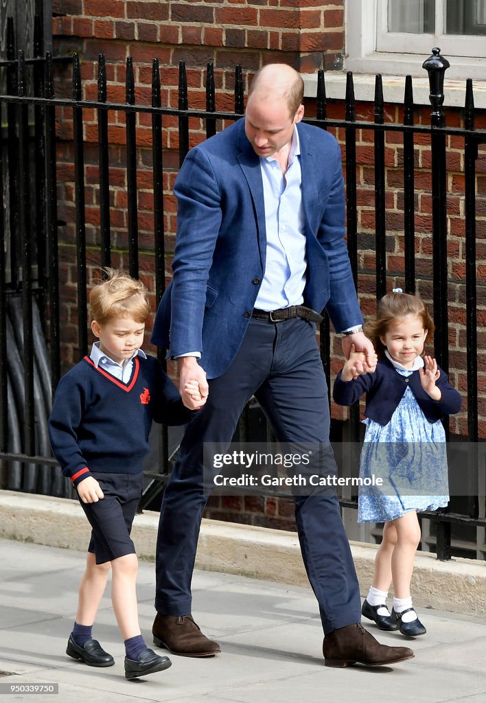 The Duke & Duchess Of Cambridge Depart The Lindo Wing With Their New Son