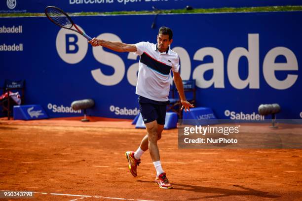 Guillermo Garcia Lopez from Spain during the Barcelona Open Banc Sabadell 66º Trofeo Conde de Godo at Reial Club Tenis Barcelona on 23 of April of...