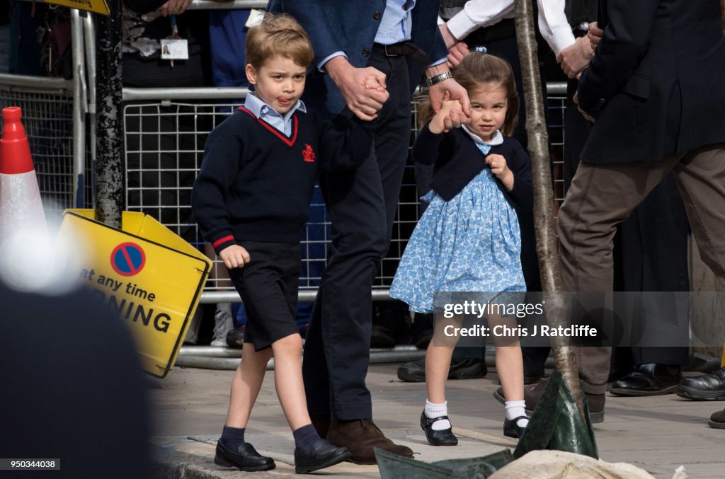 The Duke & Duchess Of Cambridge Depart The Lindo Wing With Their New Son