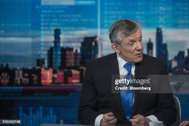 Nick Pinchuk, chairman and chief executive officer of Snap-on Inc., speaks during a Bloomberg Television interview in New York, U.S., on Monday,...