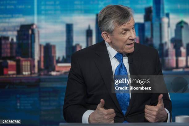 Nick Pinchuk, chairman and chief executive officer of Snap-on Inc., speaks during a Bloomberg Television interview in New York, U.S., on Monday,...