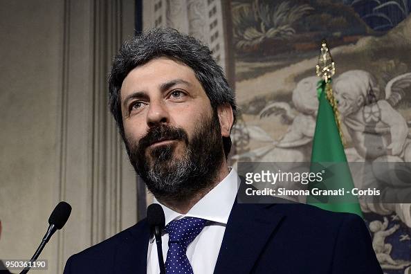President of the Chamber Roberto Fico speaks at the end of the... News ...