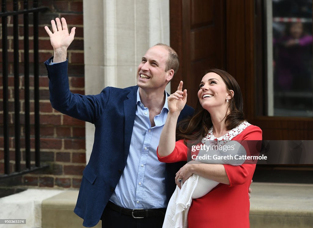 The Duke & Duchess Of Cambridge Depart The Lindo Wing With Their New Son