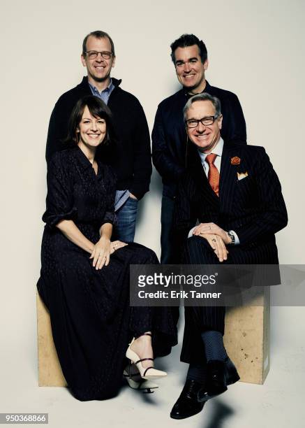 Rosemarie DeWitt, Paul Lieberstein, Brian d'Arcy James and Paul Feig of the film Song of Back and Neck poses for a portrait during the 2018 Tribeca...