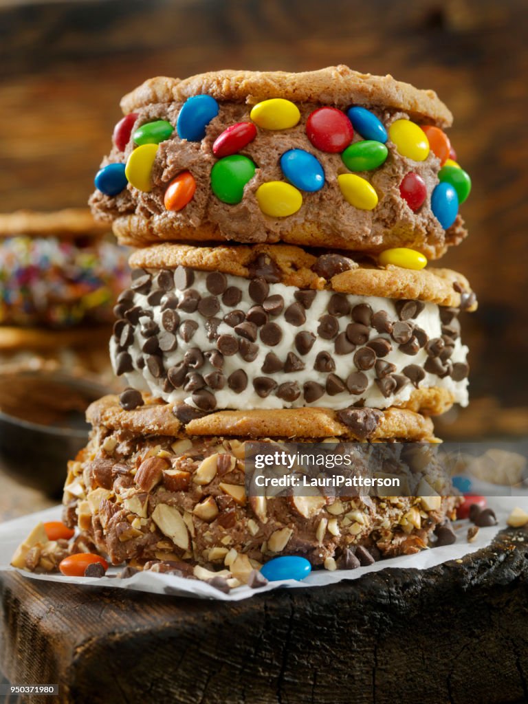 Chocolate Chip Cookie Ice Cream Sandwiches