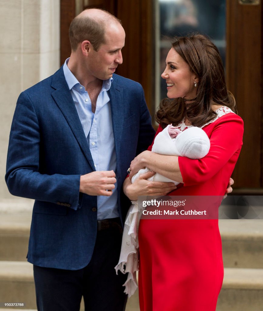 The Duke & Duchess Of Cambridge Depart The Lindo Wing With Their New Son