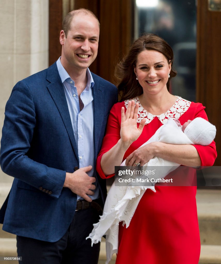 The Duke & Duchess Of Cambridge Depart The Lindo Wing With Their New Son