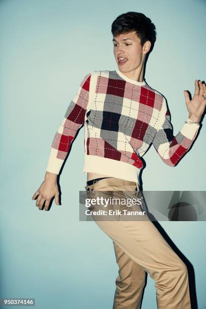 Ansel Elgort of the film Jonathan poses for a portrait during the 2018 Tribeca Film Festival at Spring Studio on April 21, 2018 in New York City.