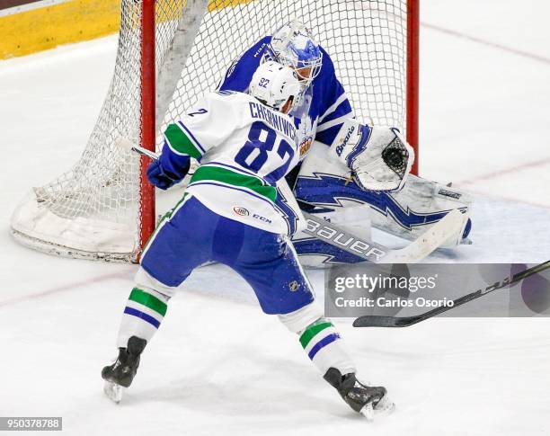 The Toronto Marlies host the Utica Comets in game 2 of their AHL Calder Cup playoff series at the Ricoh Coliseum.