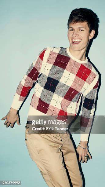 Ansel Elgort of the film Jonathan poses for a portrait during the 2018 Tribeca Film Festival at Spring Studio on April 21, 2018 in New York City.