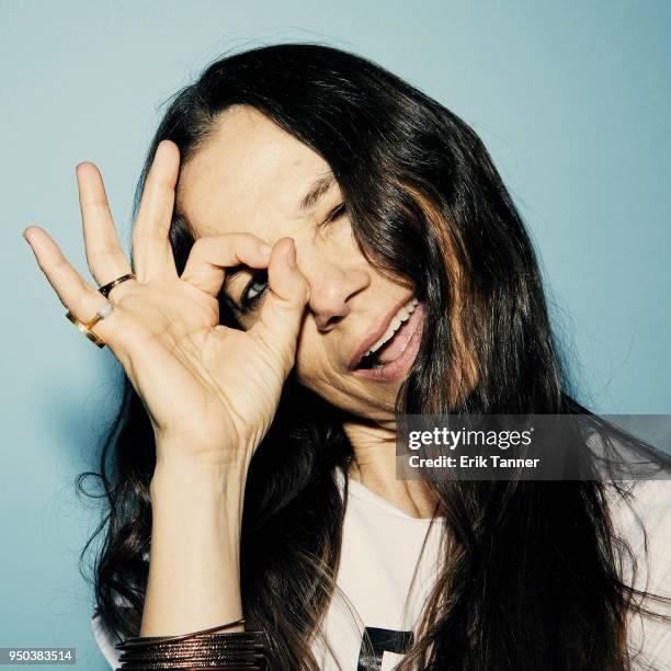 Justine Bateman of the film 5 Minutes poses for a portrait during the 2018 Tribeca Film Festival at Spring Studio on April 22, 2018 in New York City.