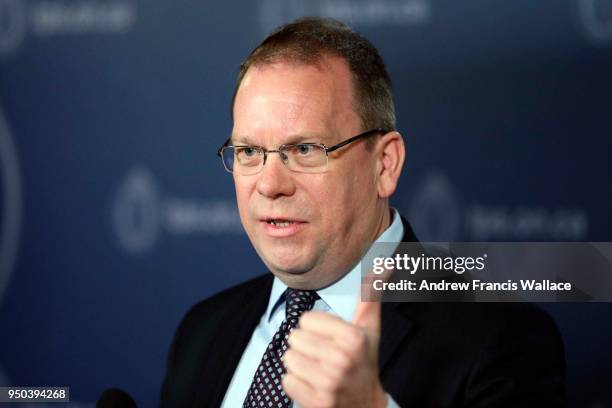 Dr. Michael Pollanen, Chief Forensic Pathologist for the Province of Ontario, speaks at news conference at Toronto Police Headquarters.