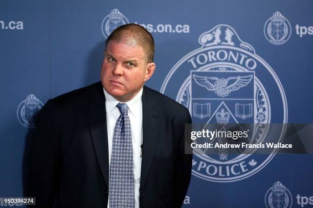 Detective Sergeant Hank Idsinga during a press conference at Toronto Police headquarters.