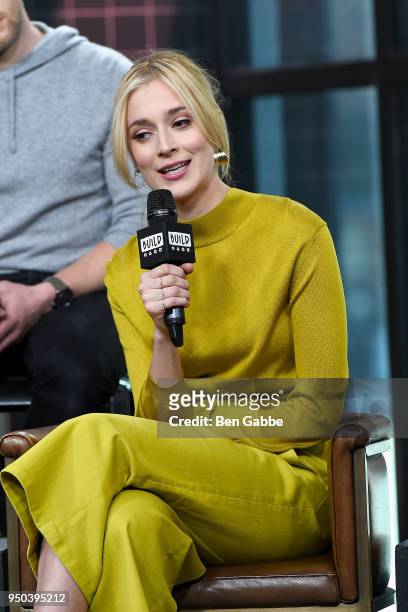 Actress Caitlin FitzGerald visits the Build Series to discuss the new TV series "Sweetbitter" at Build Studio on April 23, 2018 in New York City.