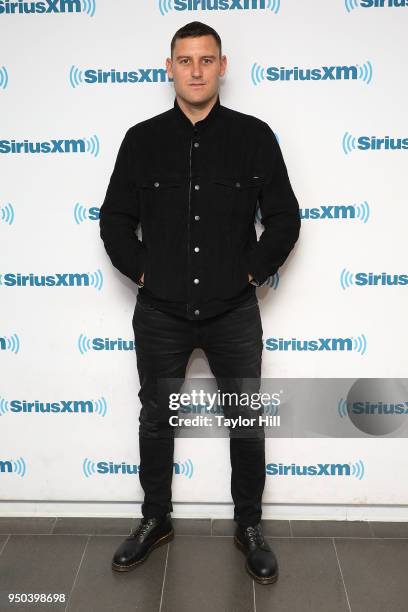 Winston McCall visits the SiriusXM Studios on April 23, 2018 in New York City.