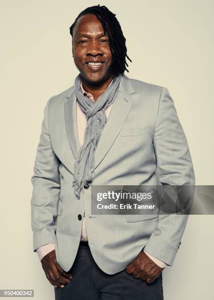 Roger Ross Williams of the film The Rachel Divide poses for a portrait during the 2018 Tribeca Film Festival at Spring Studio on April 23, 2018 in...