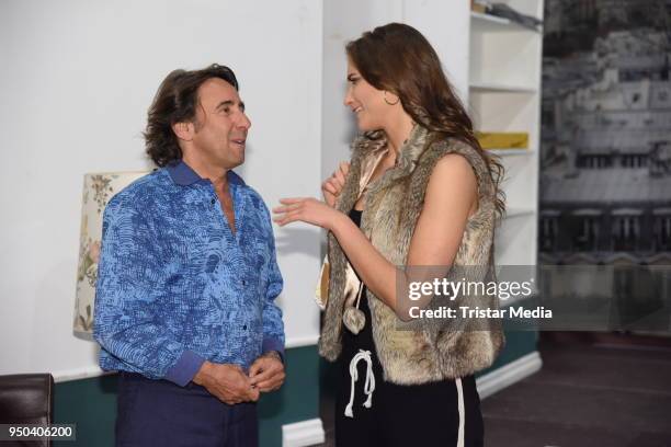 Katharina Maria Abt, Dieter Landuris during the 'Kasimir und Kaukasus' photo call at Schlosspark Thetaer on April 23, 2018 in Berlin, Germany.